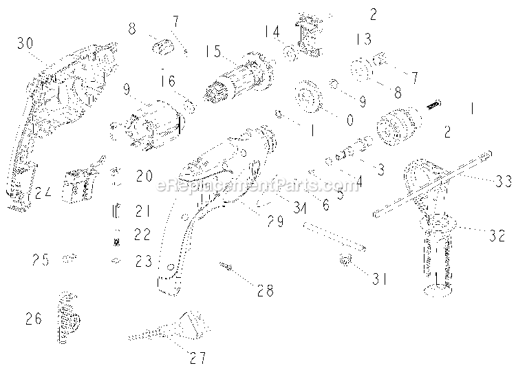 Page A Diagram and Parts List for HD500-AR Type 2 Black and Decker Trimmer